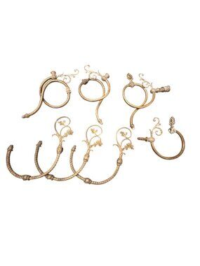 Antique Art Nouveau Style Brass Gas Light Chandelier Parts